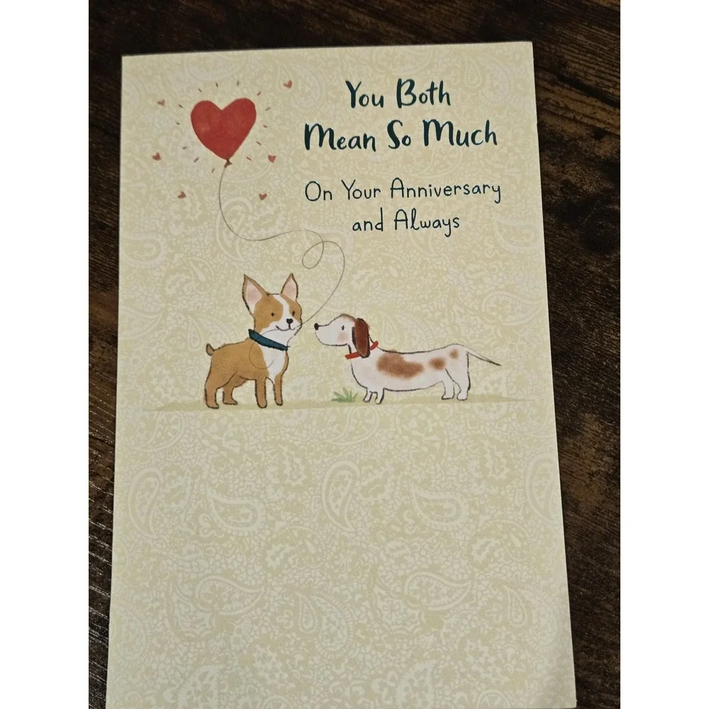 New American Greetings Dog Design Wedding Anniversary Card, Dachshund, Chihuahua